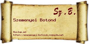 Szemenyei Botond névjegykártya